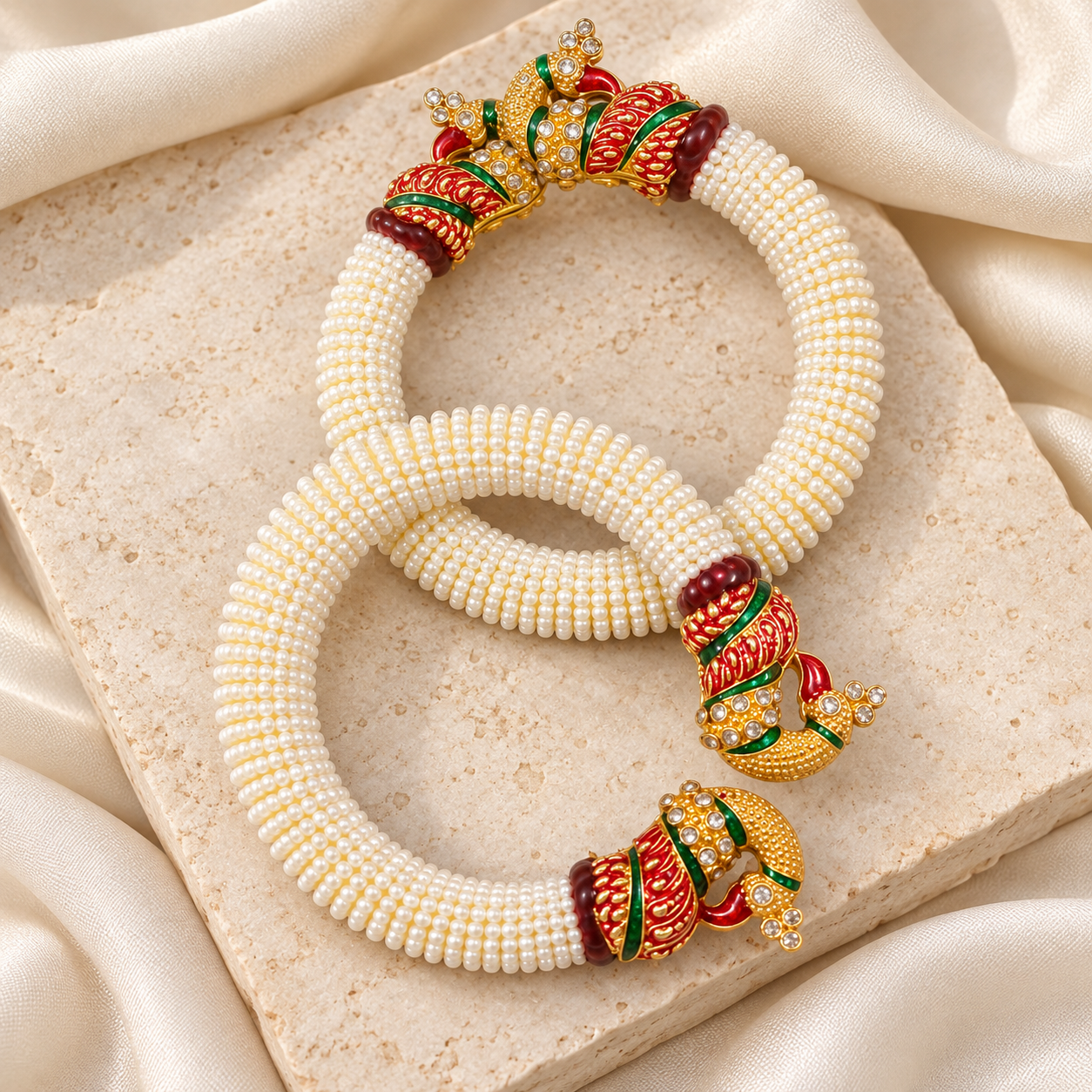 Mayur Ivory Bangle Pair — Product photo