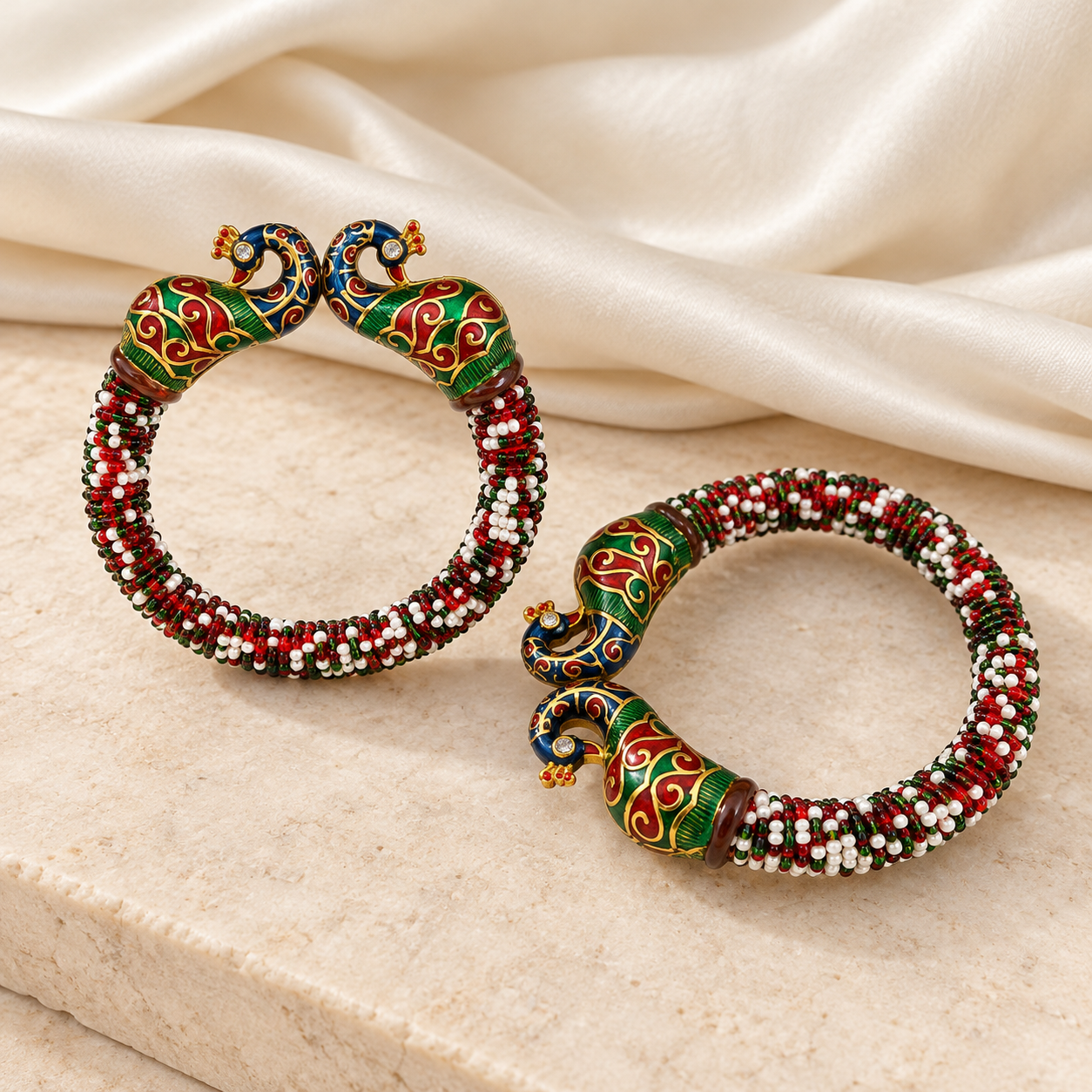 Mayur Multicolour Bangle Pair — Product photo