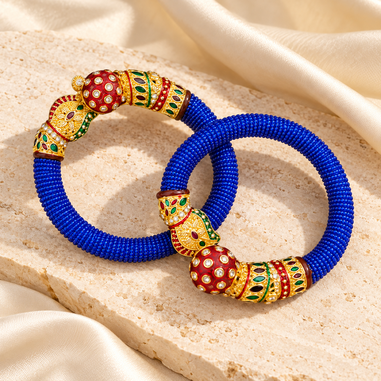 Gul Neel Bangle Pair — Product photo